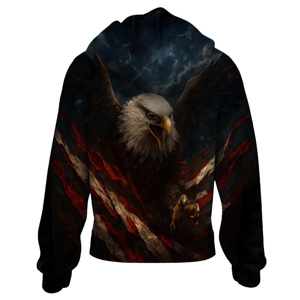 Eagle Storm Over Stripes designer hoodies