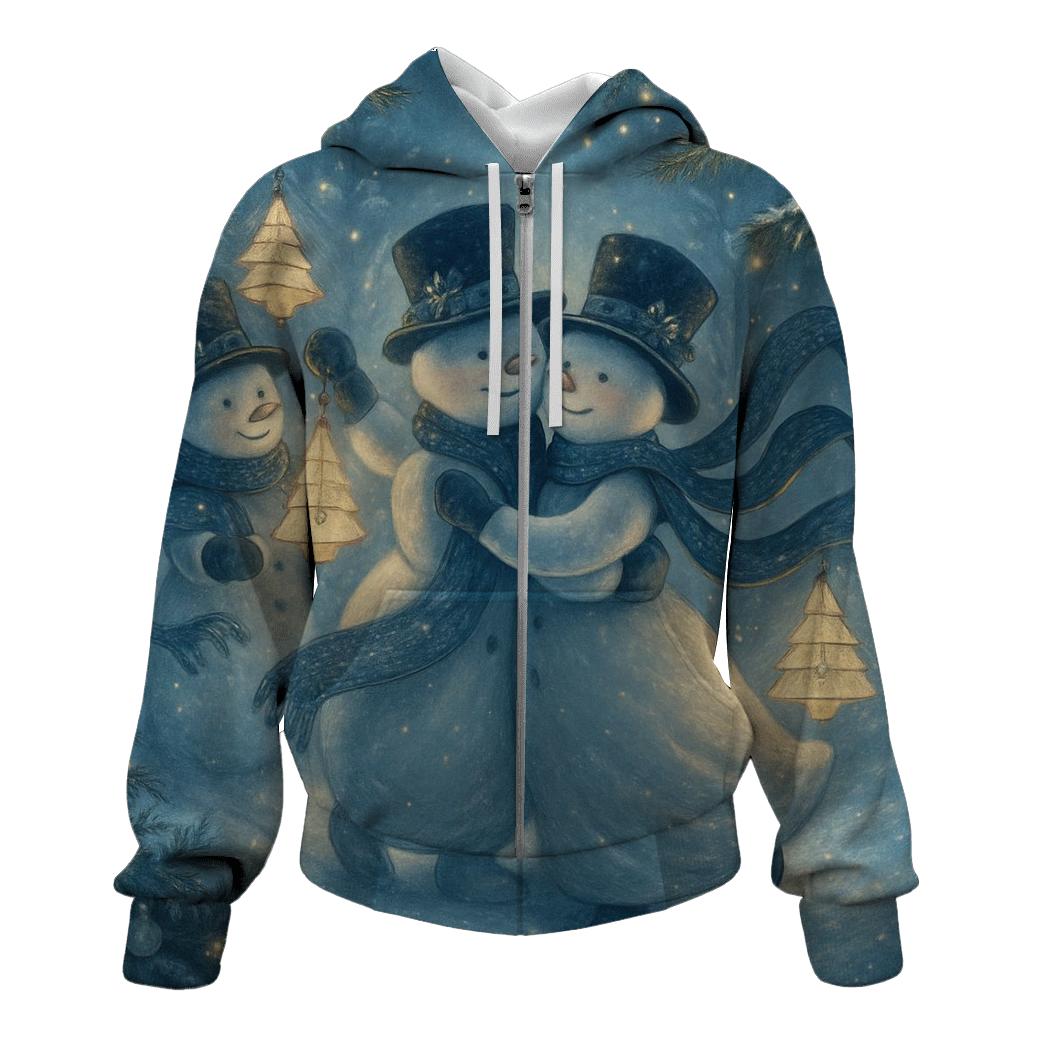 Snowman Lantern Forest Waltz hoodie trends