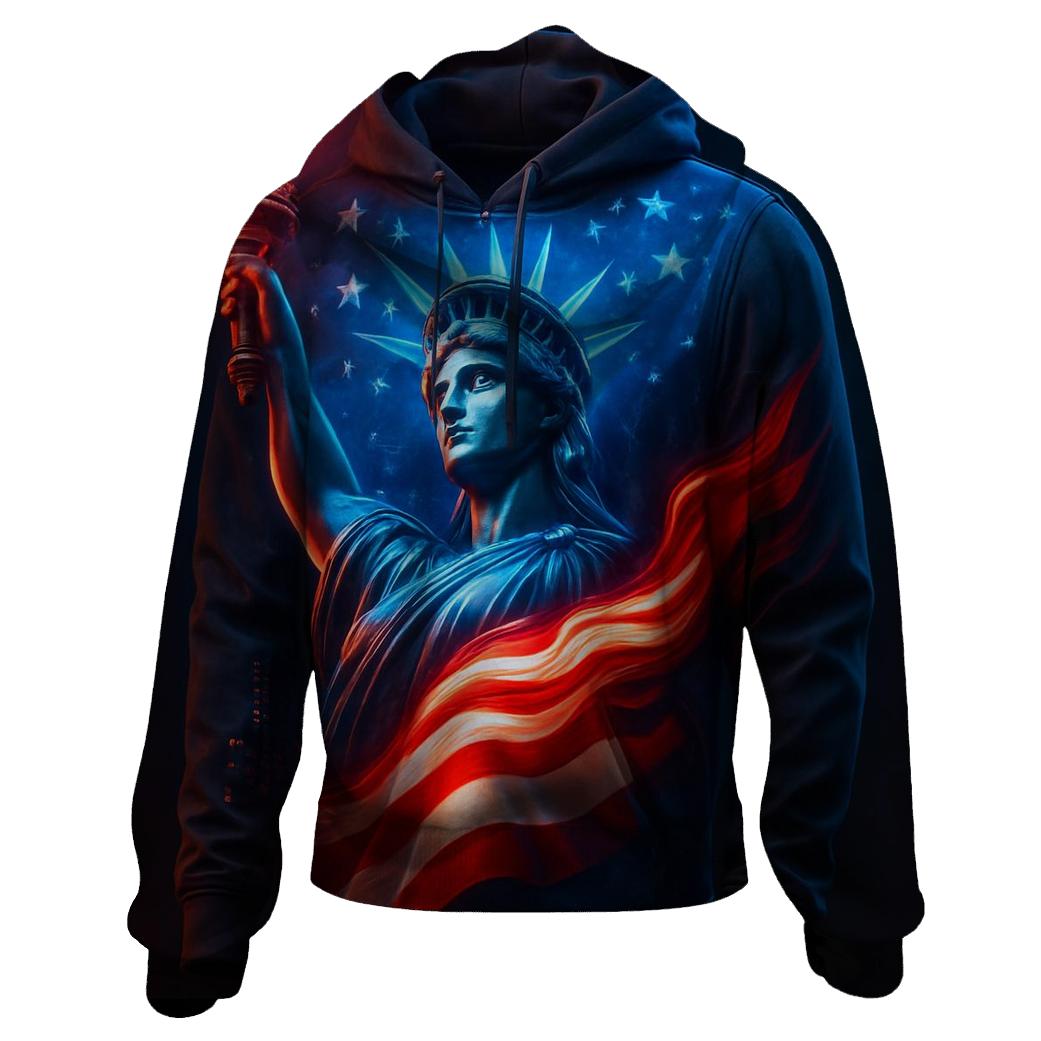 Liberty Flame Skyline Flag custom hoodies