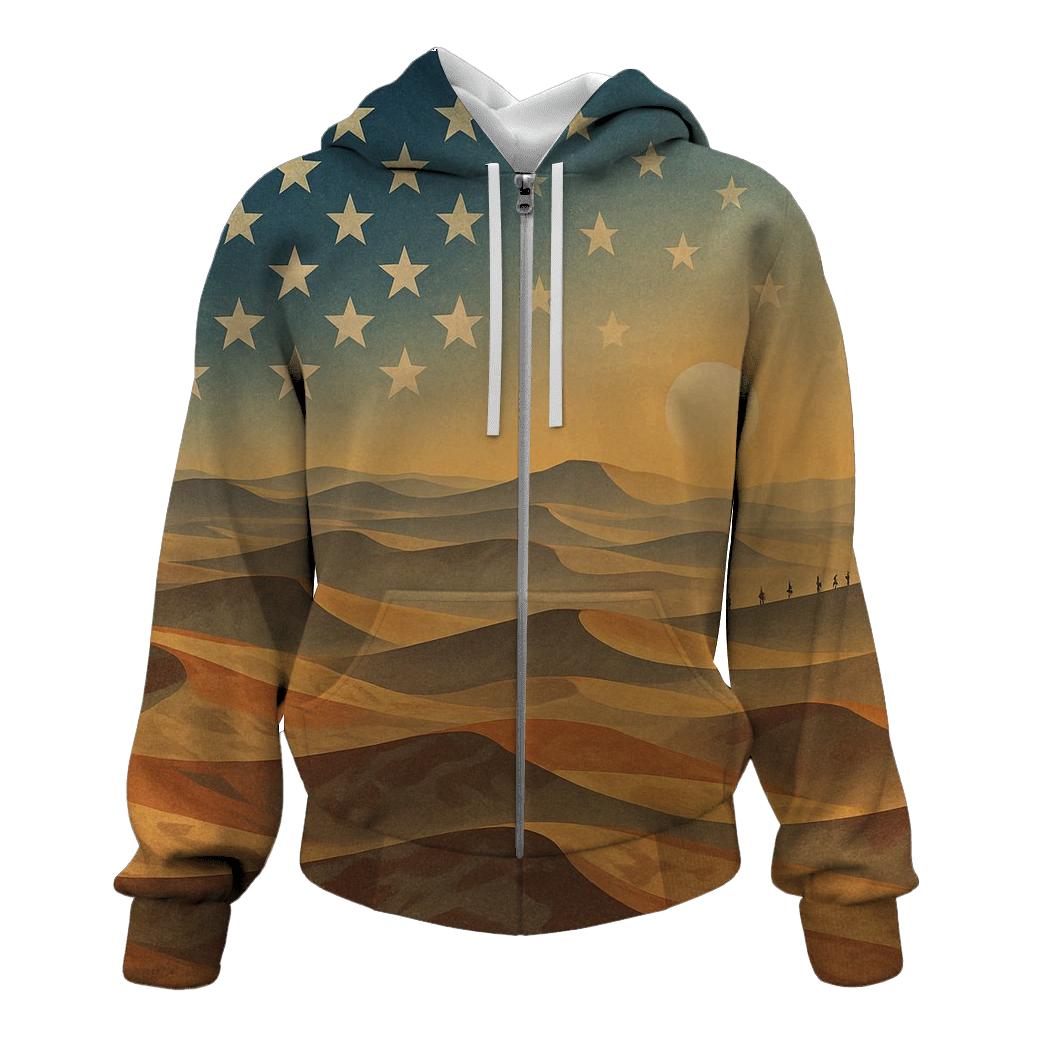 Desert Camouflage Stars Horizon heavyweight hoodies
