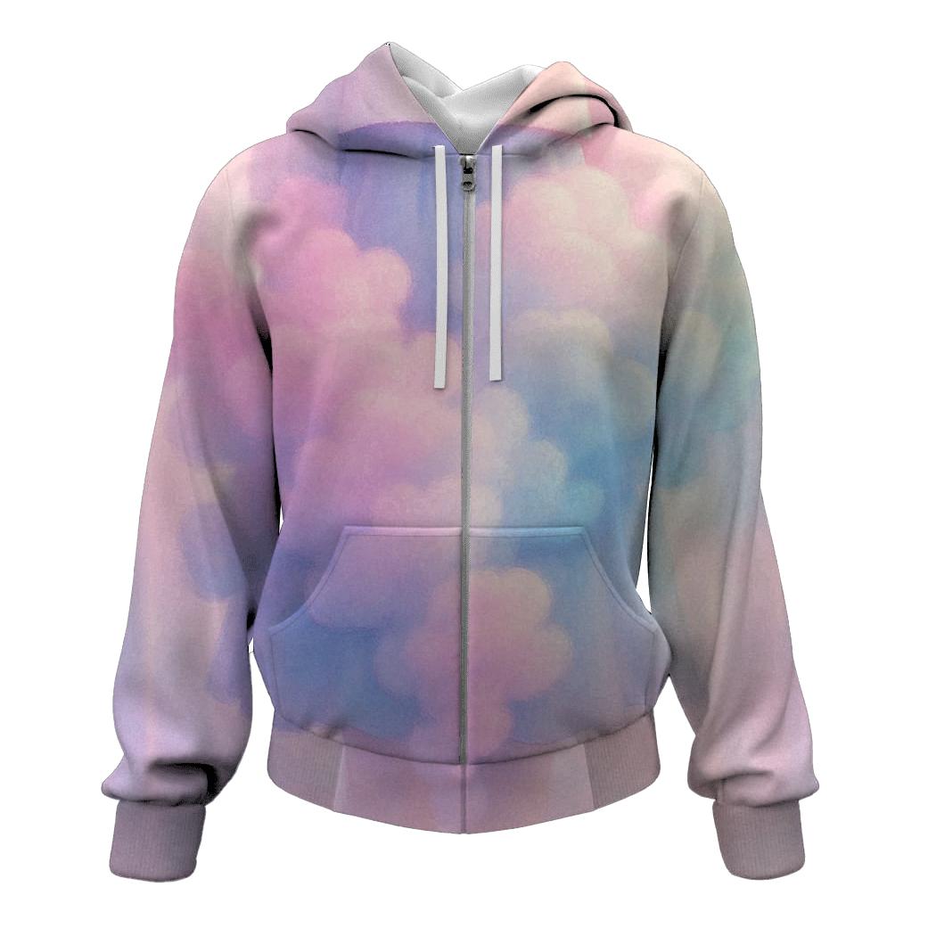 Pastel Cloud Reverie printed hoodies