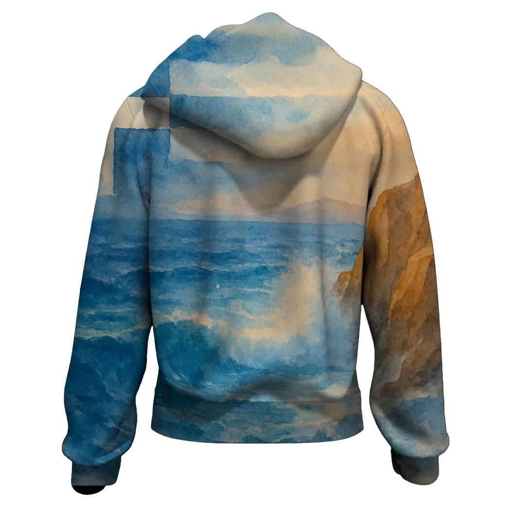 Greek_Aegean_Cliffwave_Flag lightweight hoodies