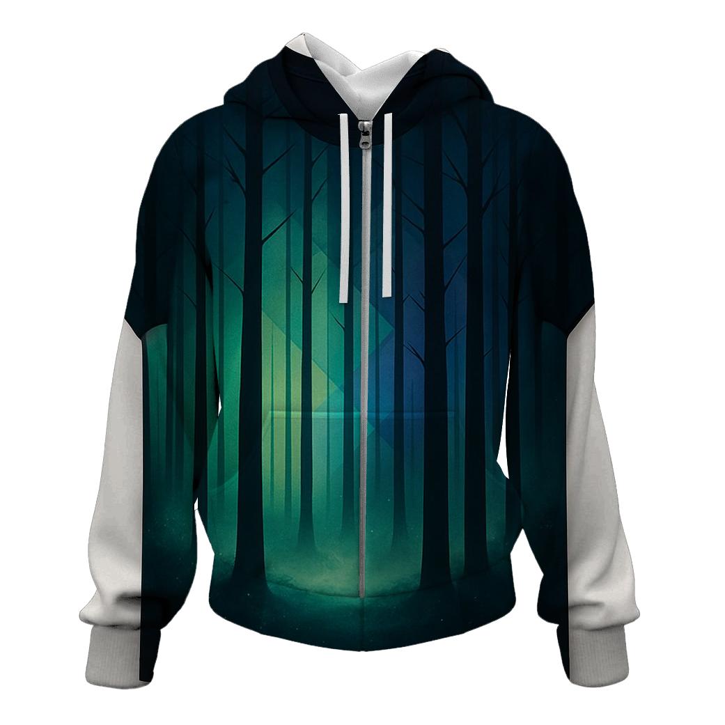 Prismatic Forest Veil printed hoodies