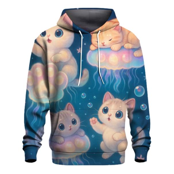 Moonlit Jellyfish Cat Parade designer hoodies