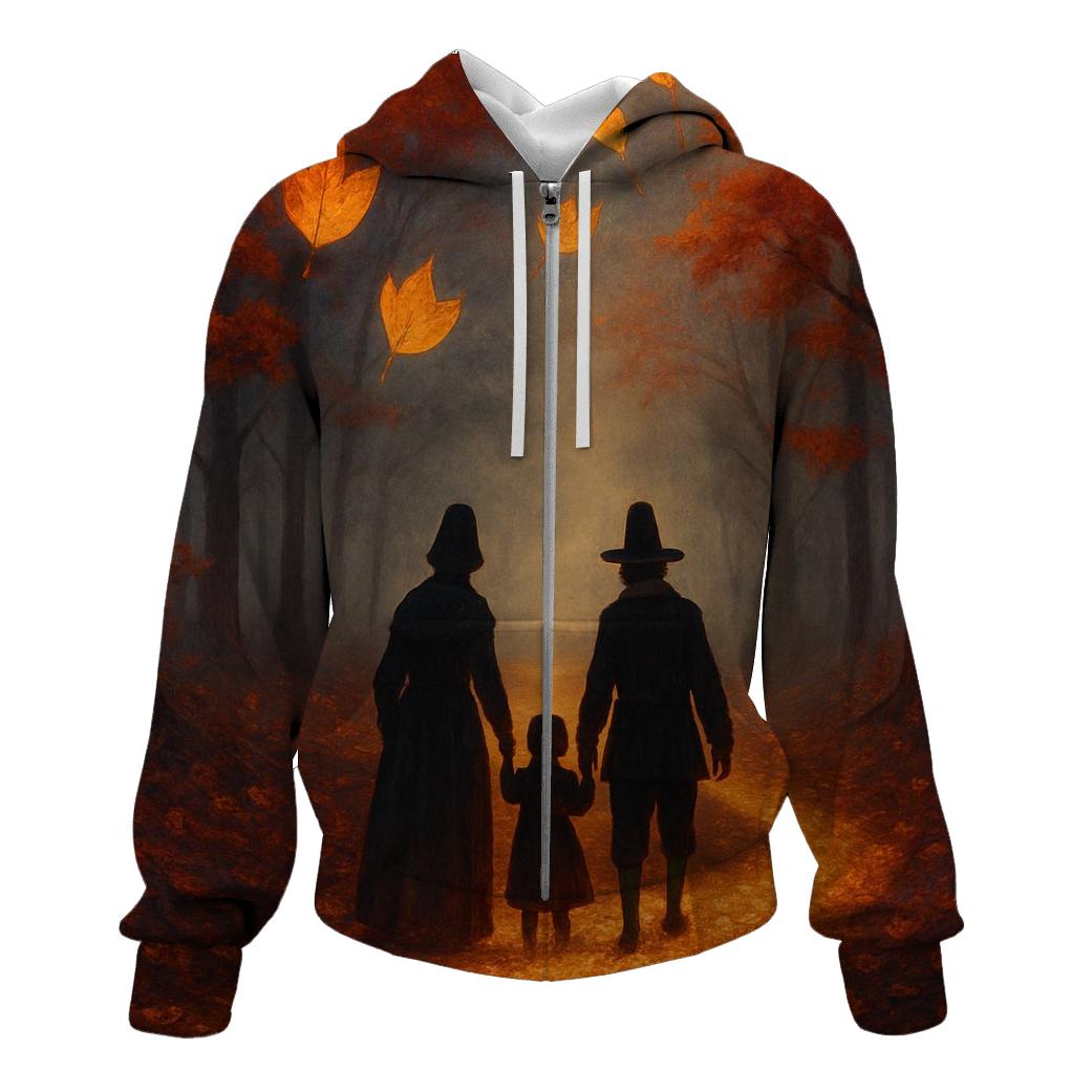 Pilgrims Path Of Leaves printed hoodies