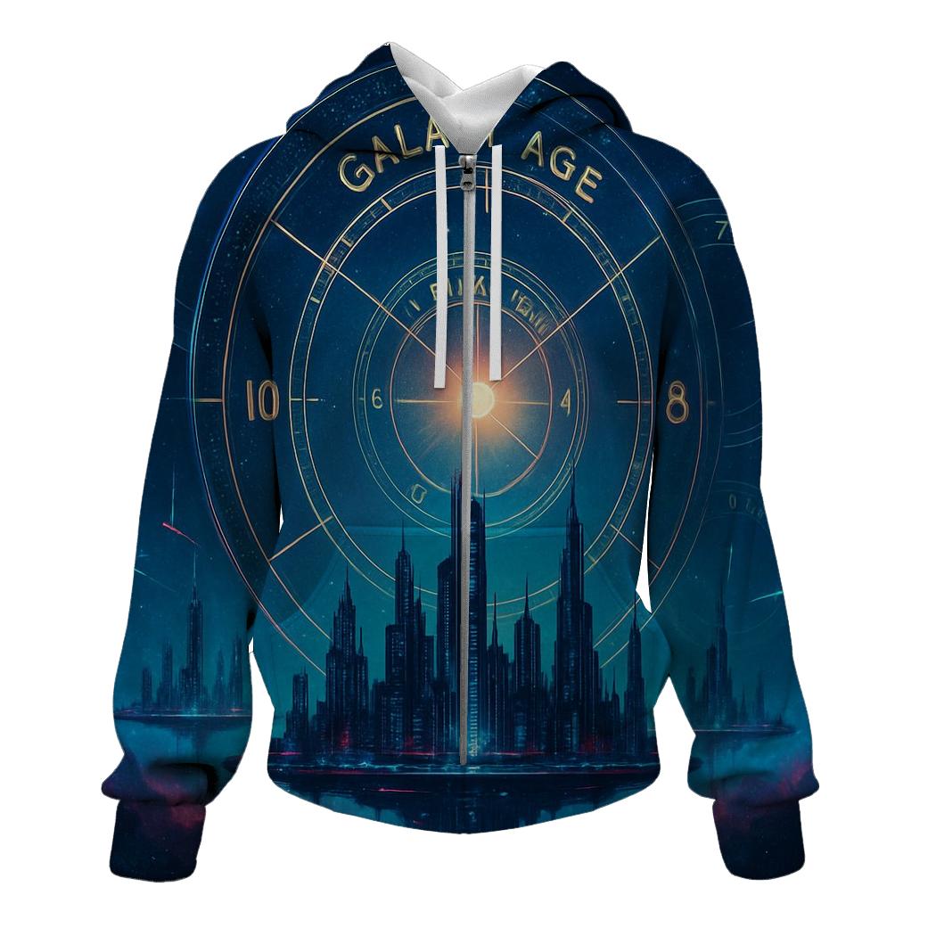 Chrono Rings Above The Cosmic City lightweight hoodies