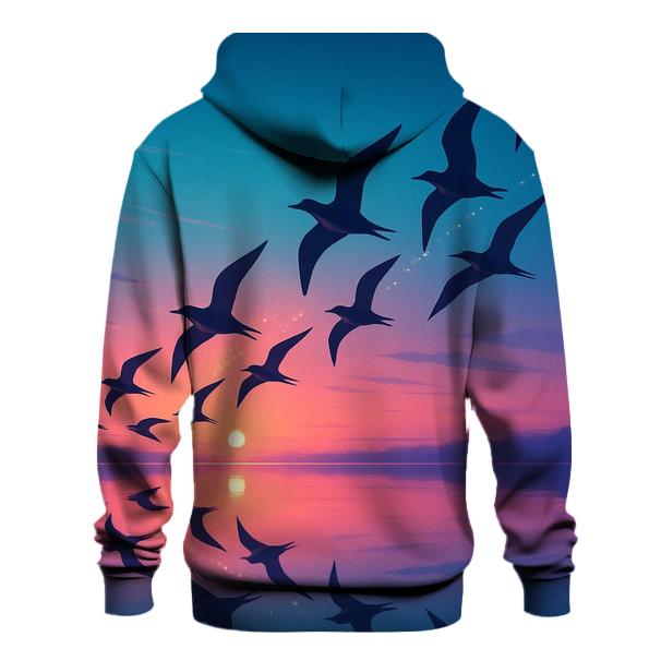 Twilight Flight Over Glasswater pullover hoodies
