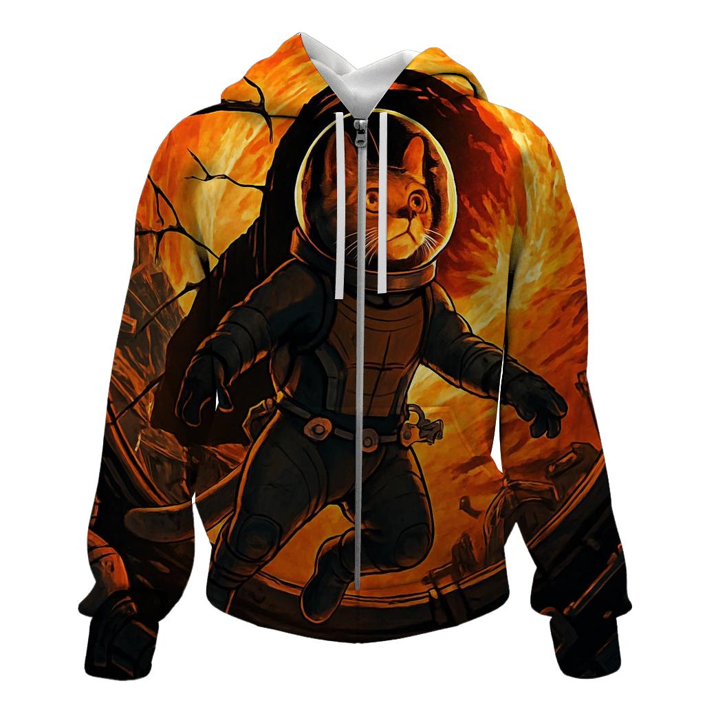 Solar Flare Astronaut Cat hoodie designs