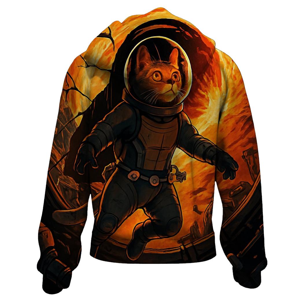 Solar Flare Astronaut Cat hoodie designs