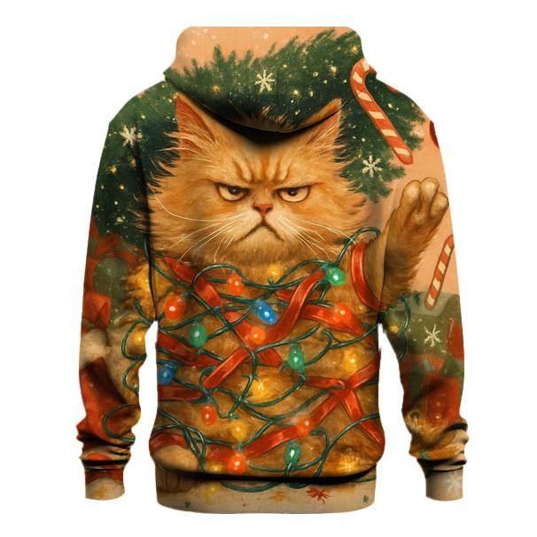 Grumpy Cat Tangled In Christmas Chaos hoodie styles