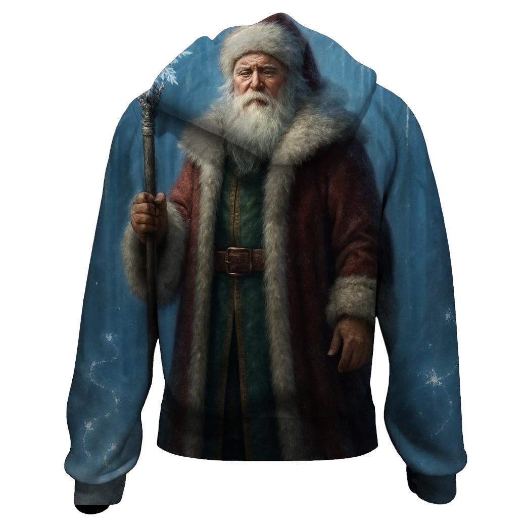 Frosted Crystal Forest Santa Guardian lightweight hoodies