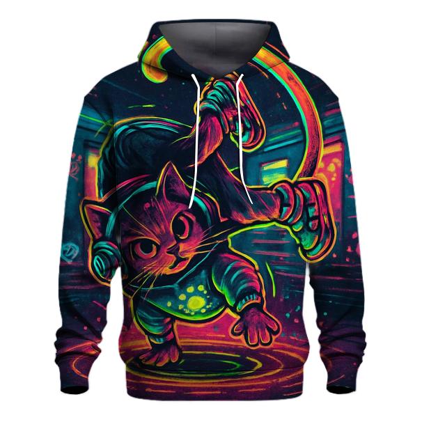 Neon Metro Breaker Cat premium hoodies