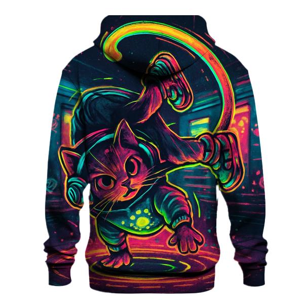 Neon Metro Breaker Cat premium hoodies