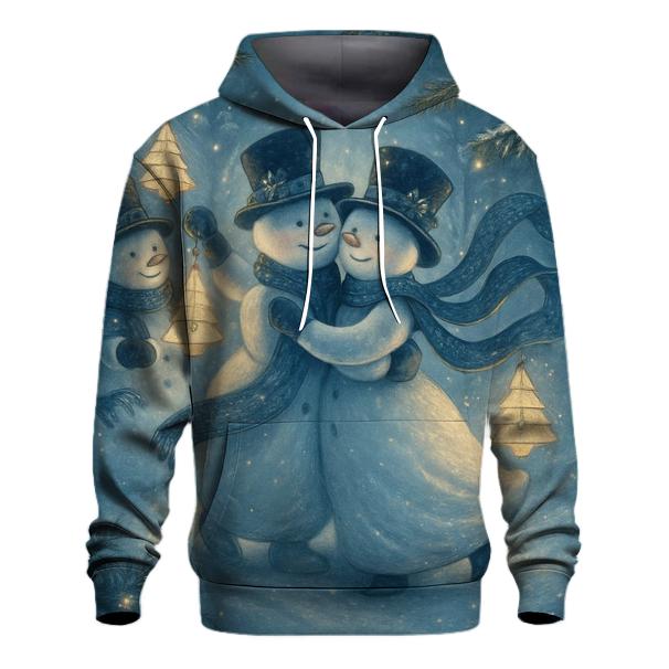 Snowman Lantern Forest Waltz hoodie designs