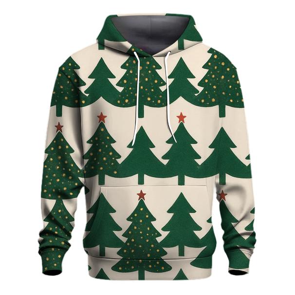 Evergreen Forest Chevron With Golden Ornaments heavyweight hoodies