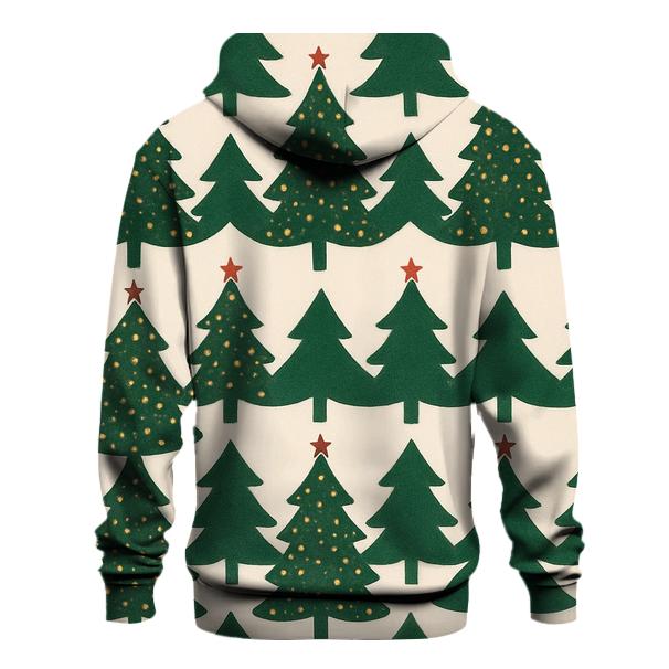 Evergreen Forest Chevron With Golden Ornaments heavyweight hoodies