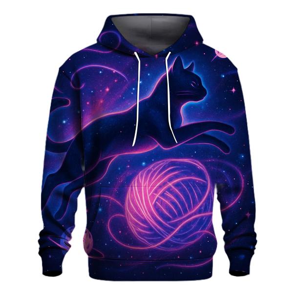 Galactic Yarn Nebula Cat heavyweight hoodies