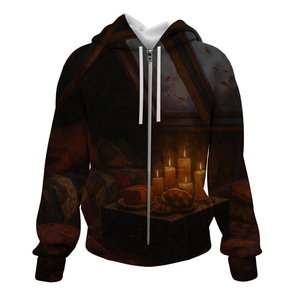 Candlelit Harvest Attic Nook lightweight hoodies
