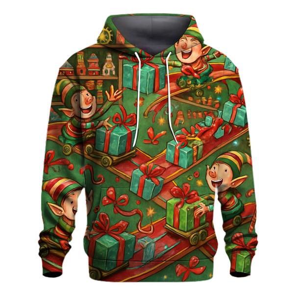 Elves Workshop Roller Coaster Assembly Line heavyweight hoodies