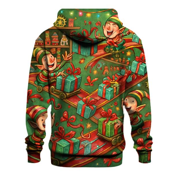 Elves Workshop Roller Coaster Assembly Line heavyweight hoodies