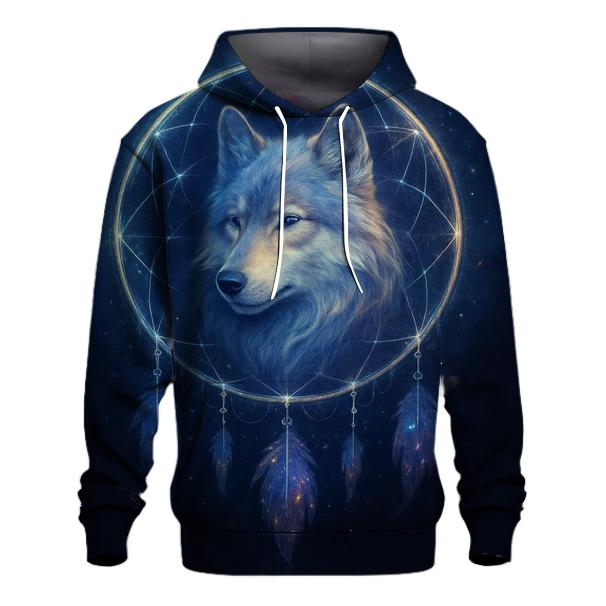 Celestial Dreamcatcher Wolf designer hoodies
