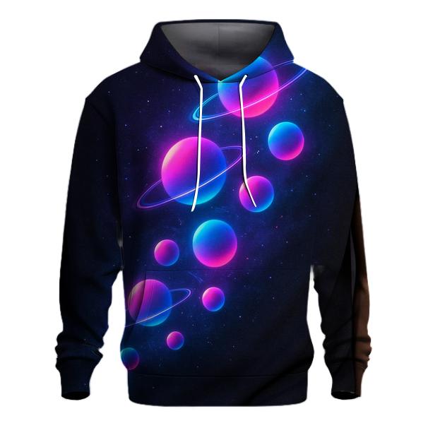Neon Orbit Cascade lightweight hoodies