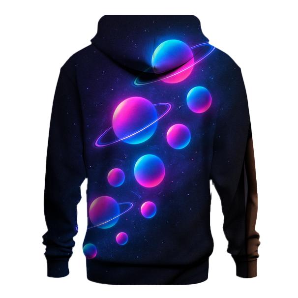 Neon Orbit Cascade lightweight hoodies