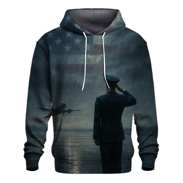 Silent Salute In The Rain pullover hoodies