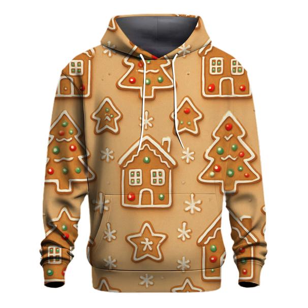 Gingerbread Village Tile On Warm Beige custom hoodies