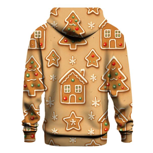 Gingerbread Village Tile On Warm Beige custom hoodies