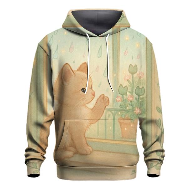 Rainy Day Window Garden Cat lightweight hoodies