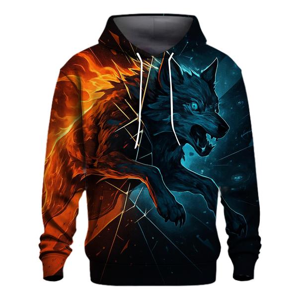 Quantum Split Shadow Wolf custom hoodies