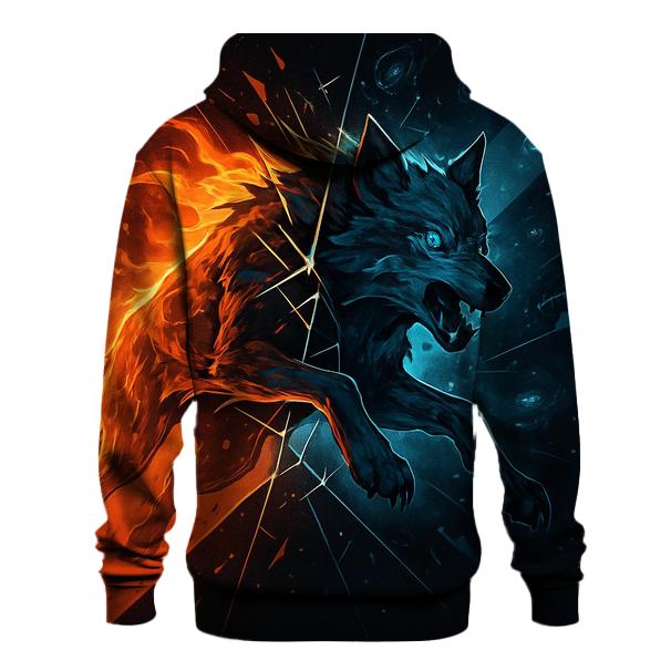 Quantum Split Shadow Wolf custom hoodies