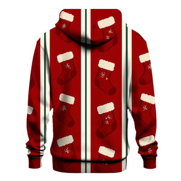 Christmas Stocking Stripe On Classic Red hoodies fashion