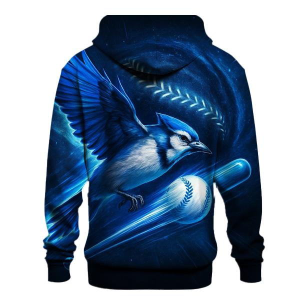 Stellar Flight With Blue Jays Feathers graphic hoodies
