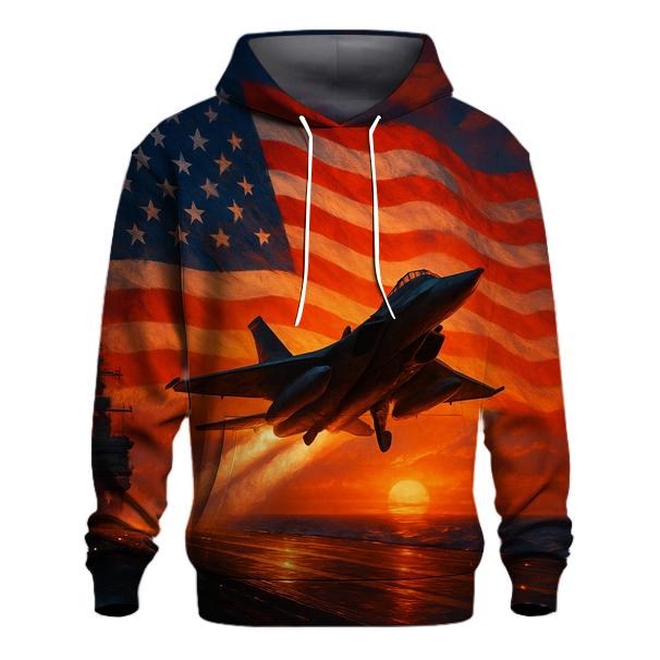 Wings Of Freedom Over The Carrier pullover hoodies