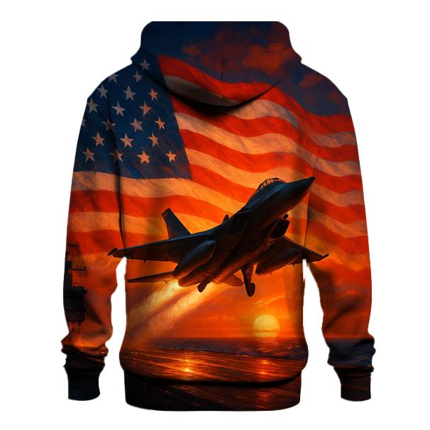 Wings Of Freedom Over The Carrier pullover hoodies