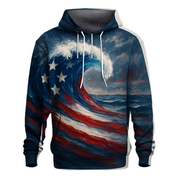 Ocean Waves Of Stripes printed hoodies