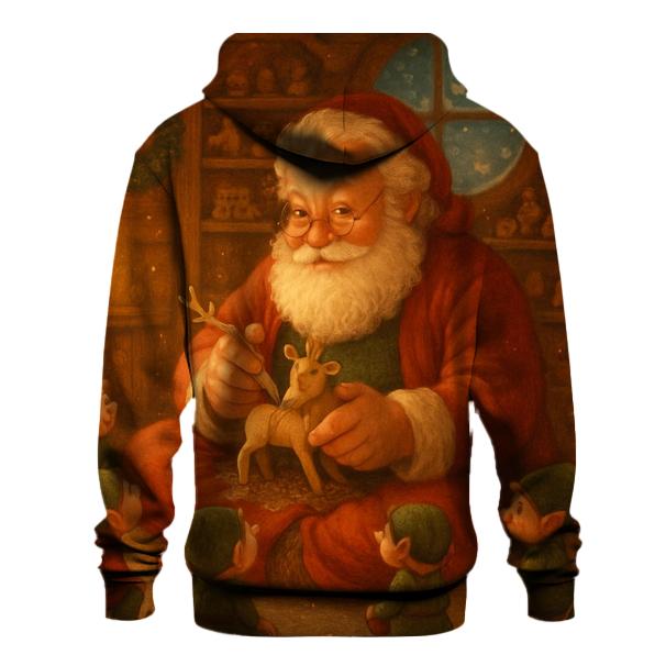 Cozy Workshop Storybook Santa designer hoodies