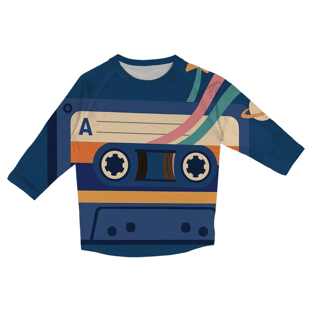 Cosmic Cassette Daydream casual three quarter sleeve shirts