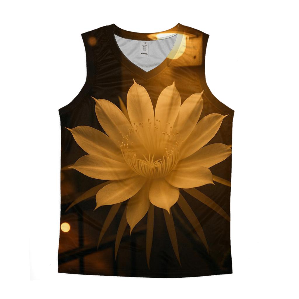 Night Blooming Cereus On City Balcony sports performance tank tops