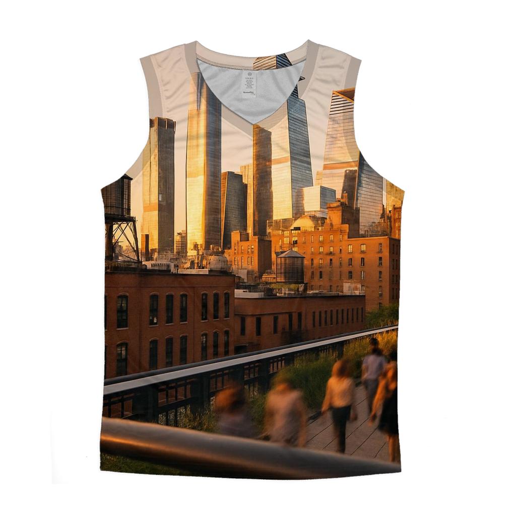 Hudson Yards Golden Hour From The High Line graphic print tank tops