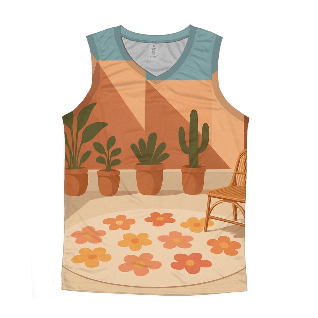 Flower Power Courtyard Retreat stylish racerback tanks