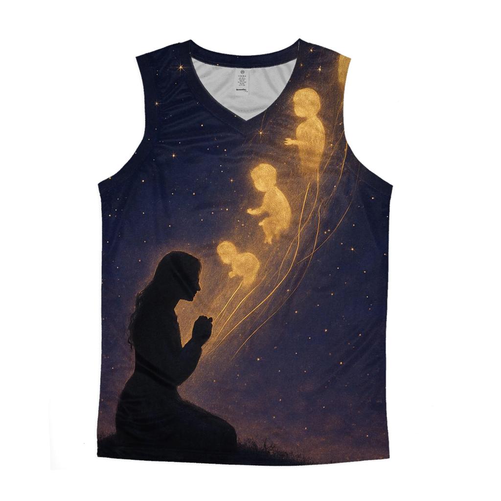 Where Her Prayers Touch The Stars sports performance tank tops