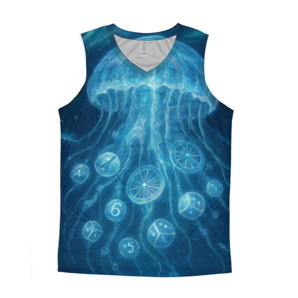 Luminous Lottery Jellyfish sports performance tank tops