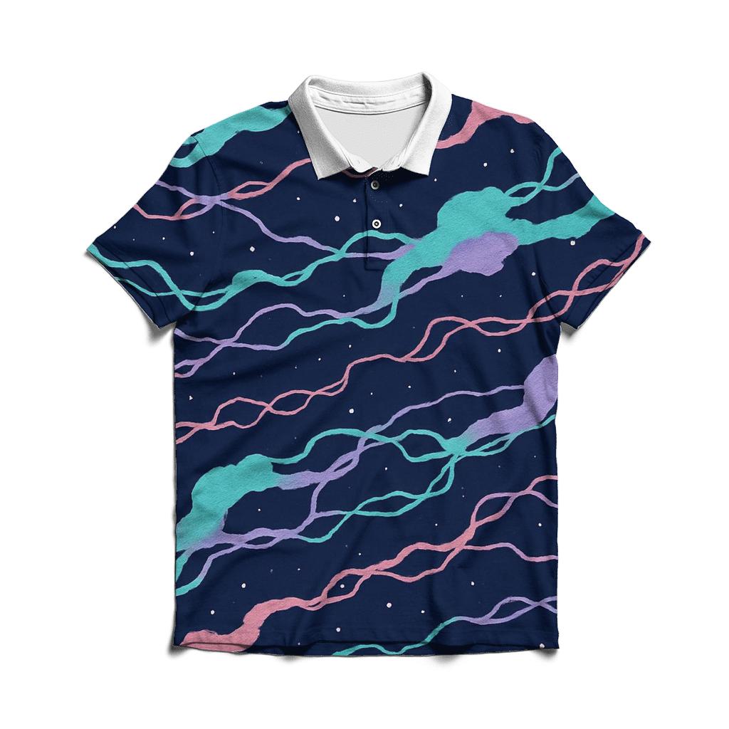 Nebula Filament Tapestry branded logo polo shirts