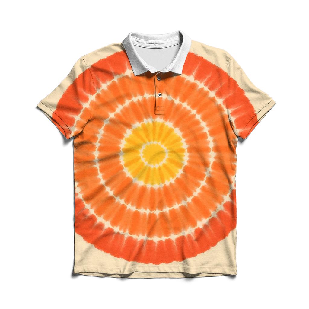 Citrus Bullseye Burst personalized polo shirts