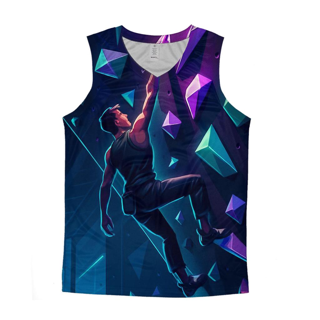 Futuristic Indoor Climbing Arena casual summer tank tops