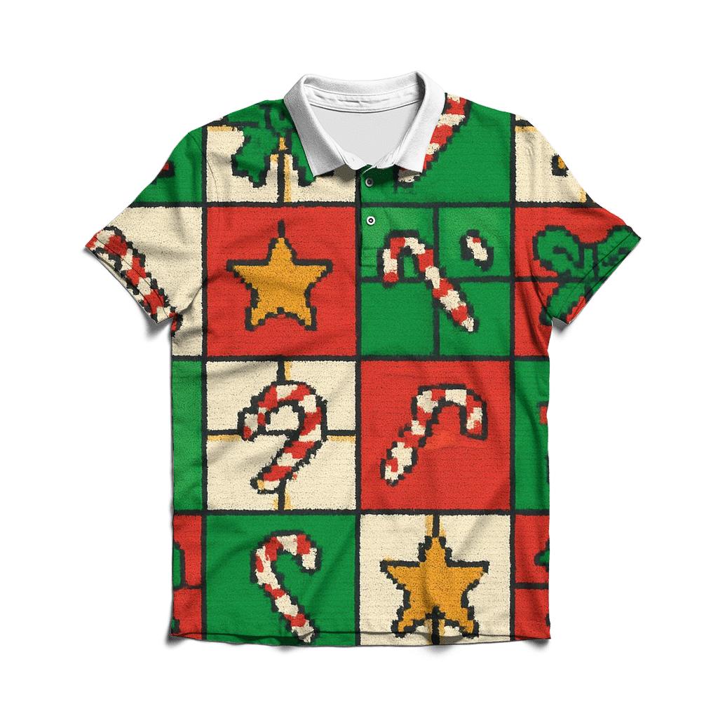 Overstuffed Gift Box Checker Design designer slim fit polos