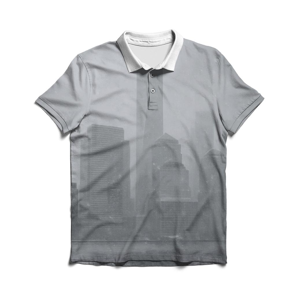 Winter Storm Over Lower Manhattan custom polo shirts